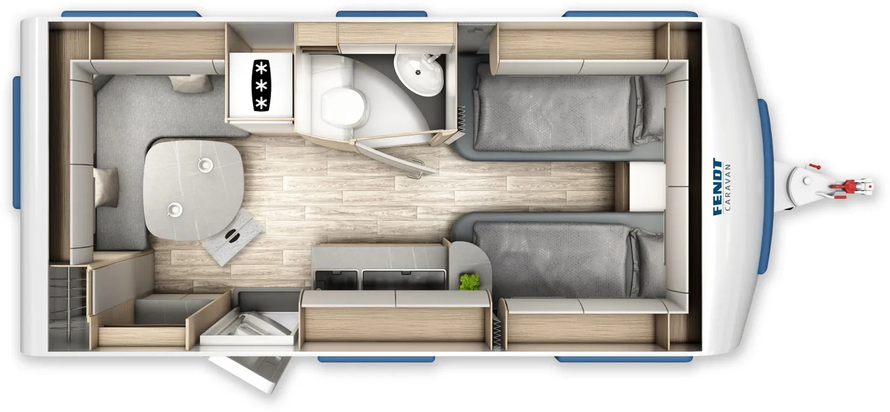 Fendt Bianco Activ 465 SGE 1.800 KG, Shower-Paket, GFK - Wohnwagen: das Bild 2 Fendt Bianco Activ 465 SGE 1.800 KG, Shower-Paket, GFK - Wohnwagen: das Bild 2