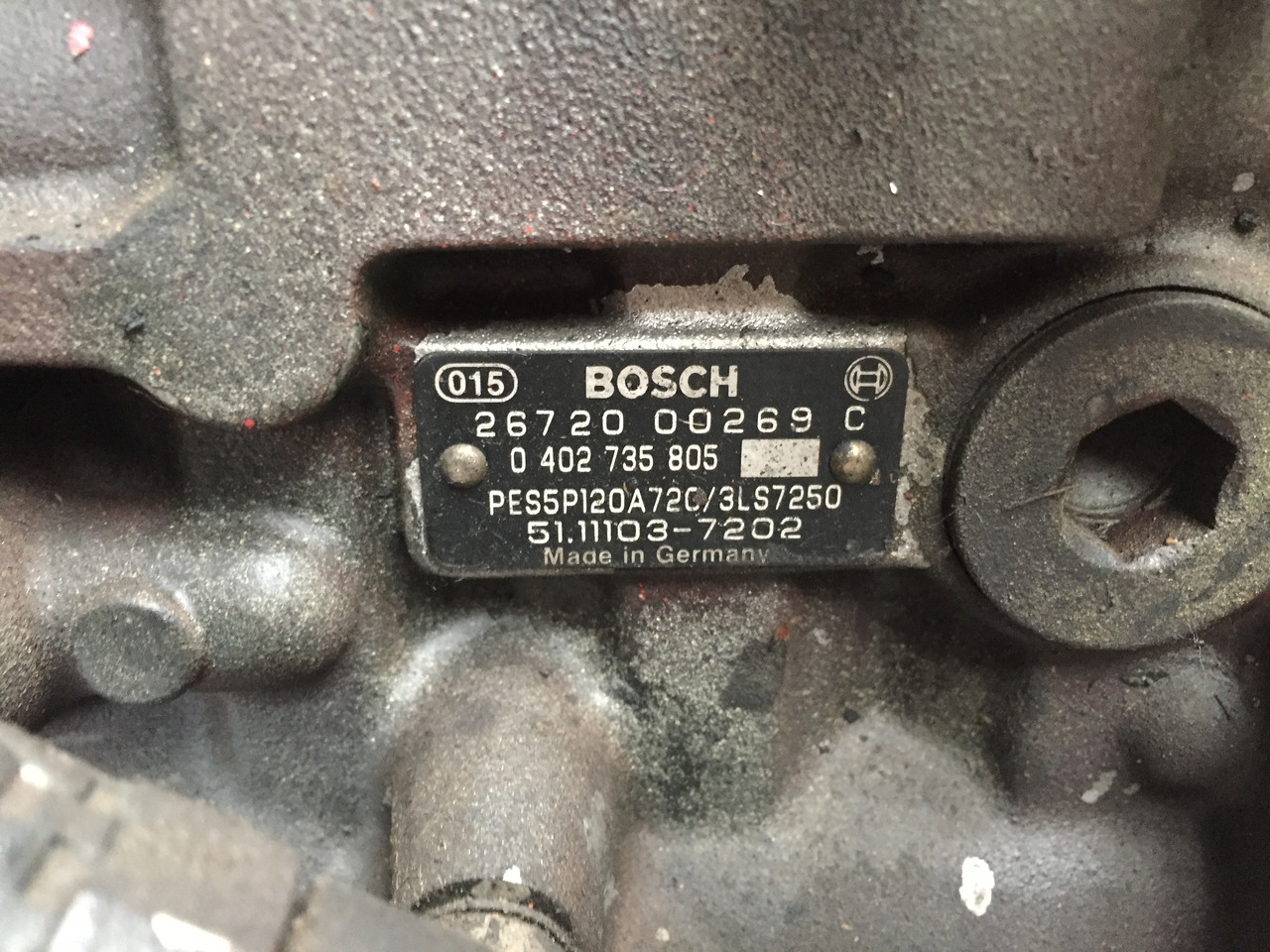 Kraftstoffpumpe für LKW ---Gebrauchte Einspritzpumpe MAN, 5 Zylinder, Bosch - Nr. : 0402 735 805, MAN 51.11103 - 7202: das Bild 6 Kraftstoffpumpe für LKW ---Gebrauchte Einspritzpumpe MAN, 5 Zylinder, Bosch - Nr. : 0402 735 805, MAN 51.11103 - 7202: das Bild 6