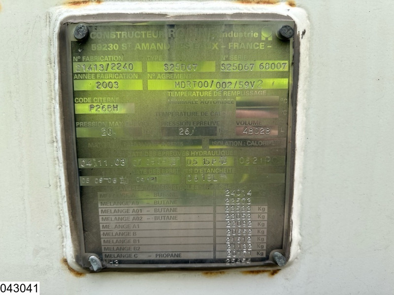 Tankauflieger ROBINE Gas 48028 Liter, LPG GPL gas tank, Gaz, 1 Compartment: das Bild 9