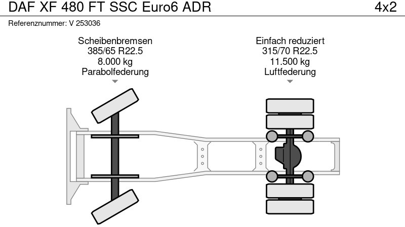 Sattelzugmaschine DAF XF 480 FT SSC Euro6 ADR: das Bild 9