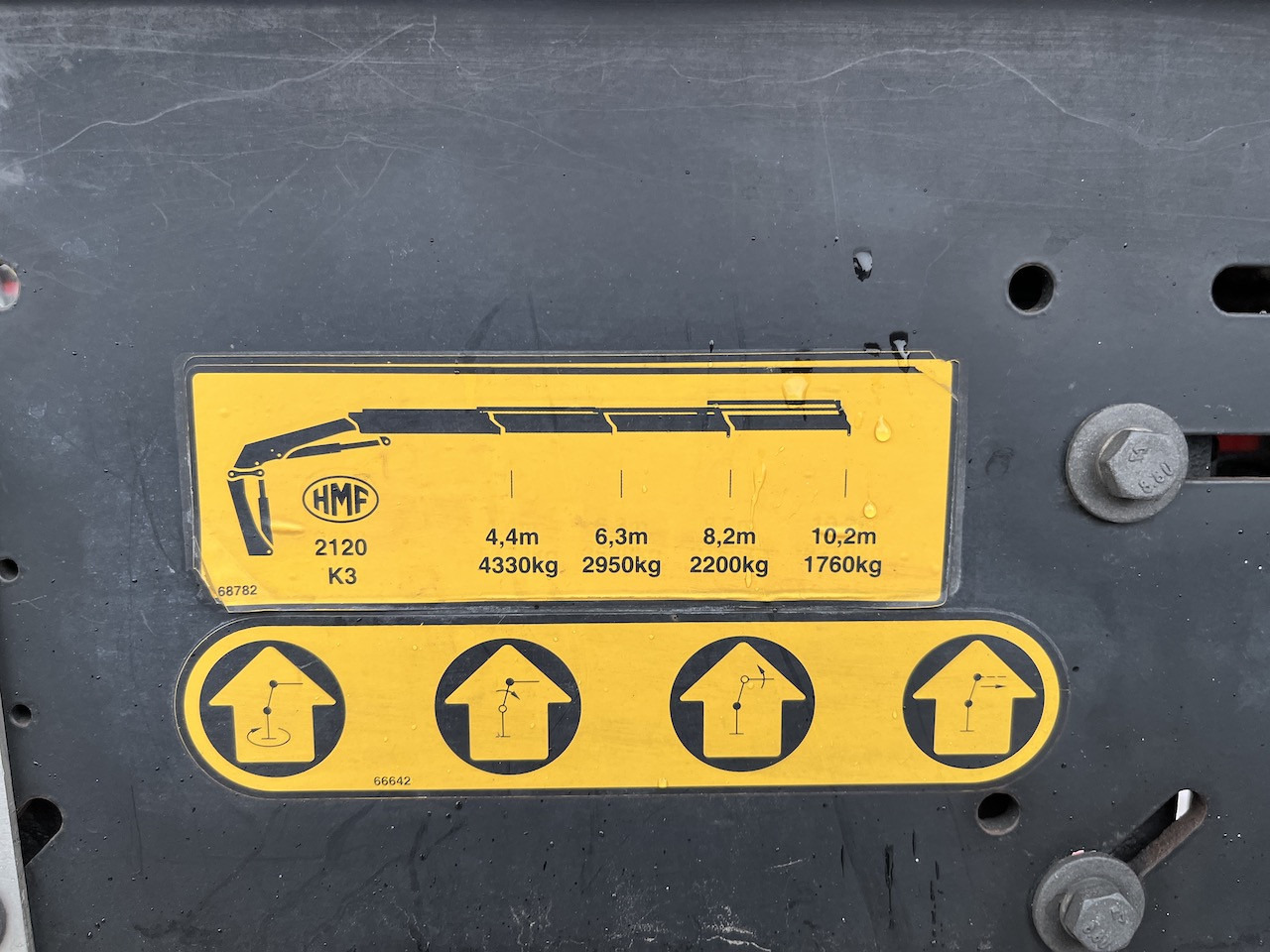Meusburger MPS-3 Auflieger mit Kran HMF 1510 K-4 Lenkachse - Pritschenauflieger/ Plattformauflieger: das Bild 3 Meusburger MPS-3 Auflieger mit Kran HMF 1510 K-4 Lenkachse - Pritschenauflieger/ Plattformauflieger: das Bild 3