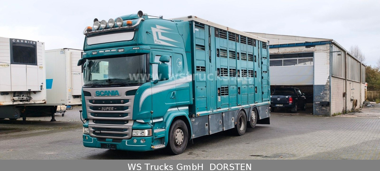 Scania R 490 Topline Menke 4 Stock Hubdach | Retader - Pferdetransporter: das Bild 1 Scania R 490 Topline Menke 4 Stock Hubdach | Retader - Pferdetransporter: das Bild 1