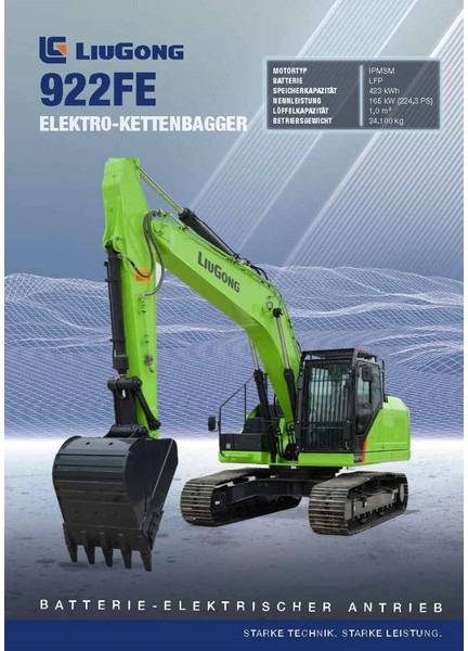 LIUGONG 922 FE vollelektrisch, 24.100 kg - Kettenbagger: das Bild 1 LIUGONG 922 FE vollelektrisch, 24.100 kg - Kettenbagger: das Bild 1