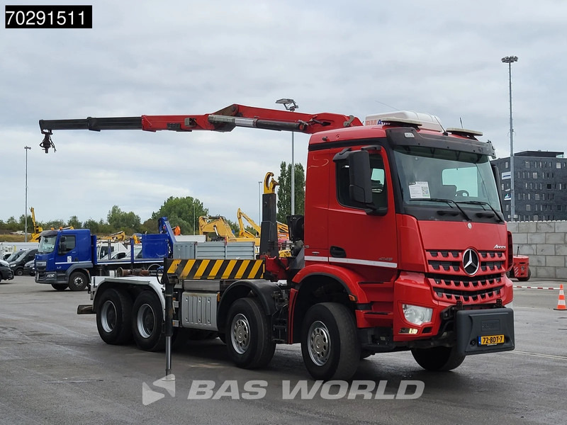 Mercedes-Benz Arocs 4145 8X4 NL-Truck HMF RCL 5300 Crane Hyva 26-51-S Hooklift Steelsuspension Big-Axle Automatic Euro 6 - Abrollkipper, Autokran: das Bild 5 Mercedes-Benz Arocs 4145 8X4 NL-Truck HMF RCL 5300 Crane Hyva 26-51-S Hooklift Steelsuspension Big-Axle Automatic Euro 6 - Abrollkipper, Autokran: das Bild 5