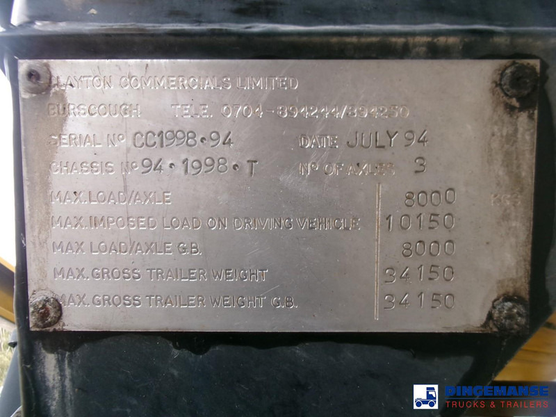 Tankauflieger Clayton Food (beer) tank inox 30 m3 / 1 comp: das Bild 13