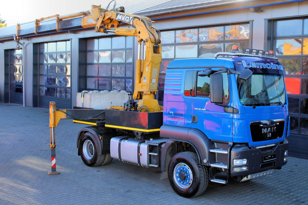 MAN TGS 18.480 4x4 BLS SZM+Pritsche MKG HLK 340 Kran - Sattelzugmaschine: das Bild 1 MAN TGS 18.480 4x4 BLS SZM+Pritsche MKG HLK 340 Kran - Sattelzugmaschine: das Bild 1