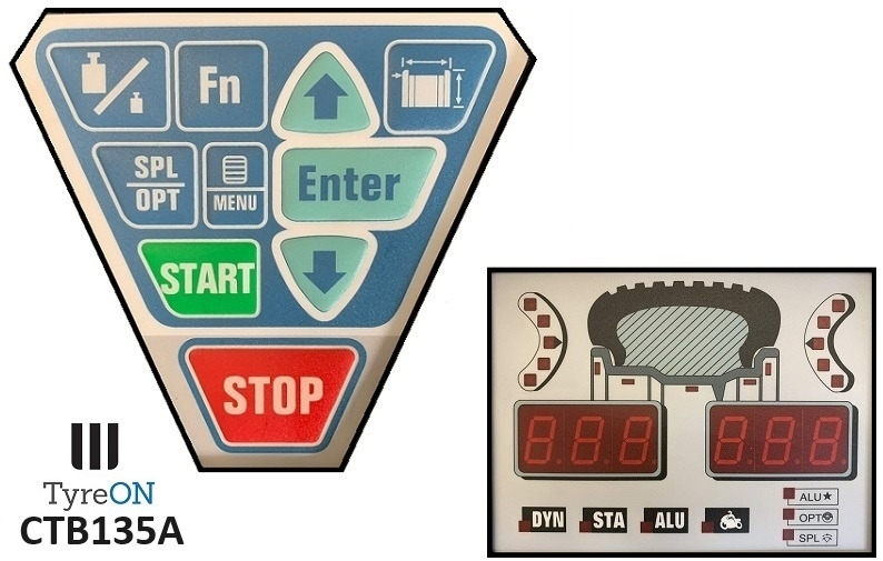 Werkstattgerät CTB135A wheel balancer - 5 ALU and 2 Steel programs - Auto input Distance + Diameter + Width - 230V: das Bild 6 Werkstattgerät CTB135A wheel balancer - 5 ALU and 2 Steel programs - Auto input Distance + Diameter + Width - 230V: das Bild 6
