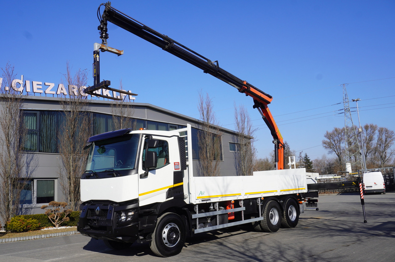 RENAULT C380 / 6x4 / HDS Palfinger PK 18002-EH 6000 kg - Pritsche LKW, Autokran: das Bild 1 RENAULT C380 / 6x4 / HDS Palfinger PK 18002-EH 6000 kg - Pritsche LKW, Autokran: das Bild 1