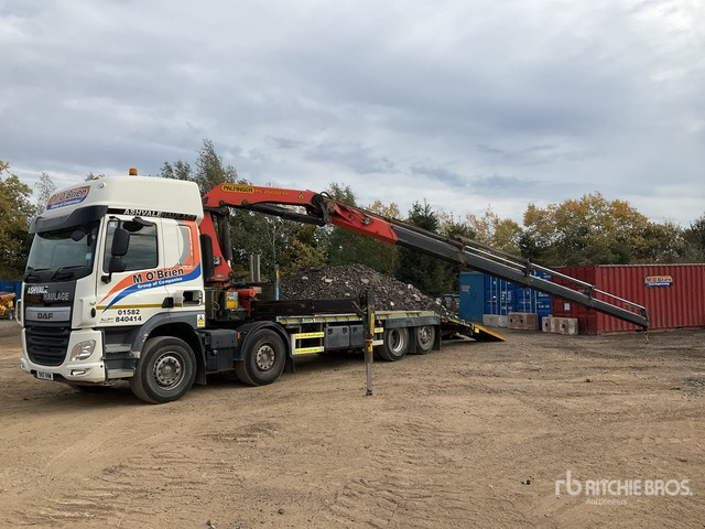 Pritsche LKW, Autokran 2017 DAF 2016 Palfinger 5500 kg Knuckle ... Flatbed Truck with Crane: das Bild 1