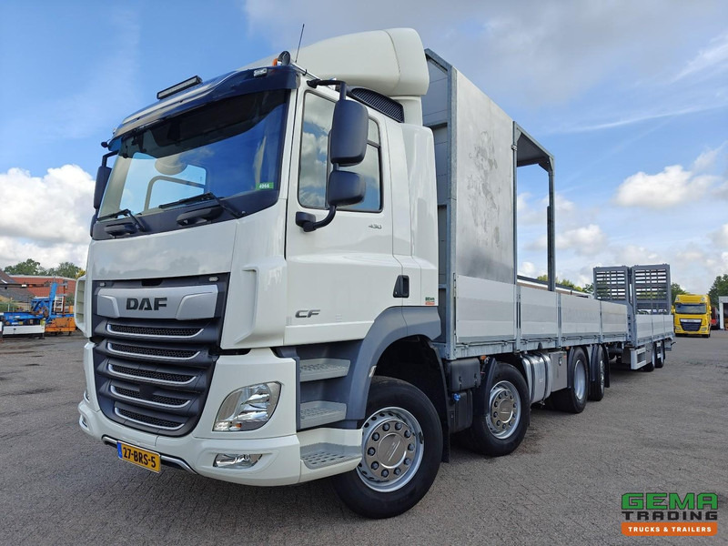 DAF CF 430 FAX 8x2/6 Dagcabine Euro6D - Machine Transporter + 2assige Aanhanger - Hydraulische Rampen - Afneembare 10.000L WaterTank - 20.000km! Origineel - Autotransporter LKW: das Bild 1 DAF CF 430 FAX 8x2/6 Dagcabine Euro6D - Machine Transporter + 2assige Aanhanger - Hydraulische Rampen - Afneembare 10.000L WaterTank - 20.000km! Origineel - Autotransporter LKW: das Bild 1