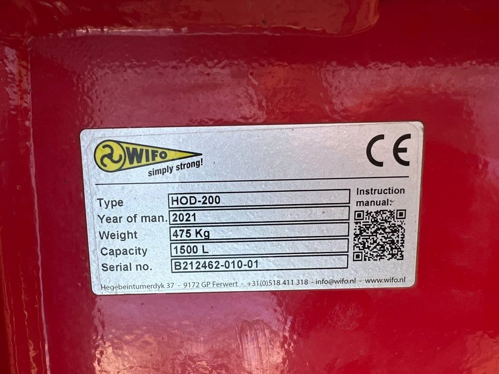 Wifo HOD-200 Schepbak - Ladeschaufel für Landmaschine: das Bild 5 Wifo HOD-200 Schepbak - Ladeschaufel für Landmaschine: das Bild 5