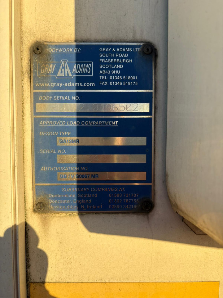 Gray and Adams 2012 SLXE 400 – CBT225ER - Kühlkoffer Auflieger: das Bild 1 Gray and Adams 2012 SLXE 400 – CBT225ER - Kühlkoffer Auflieger: das Bild 1