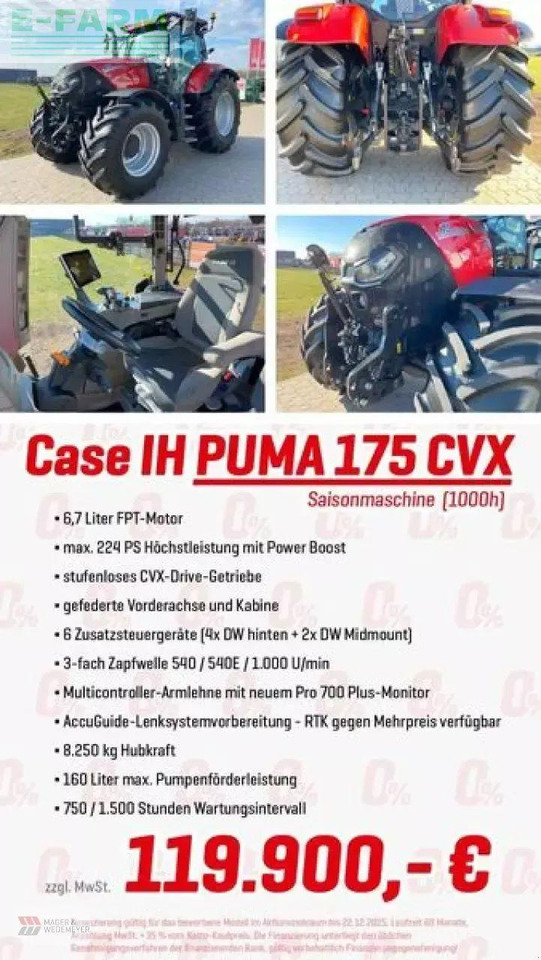 Case-IH puma cvx 175 - 0,0% fina 5 jahre ! CVX - Traktor: das Bild 2 Case-IH puma cvx 175 - 0,0% fina 5 jahre ! CVX - Traktor: das Bild 2