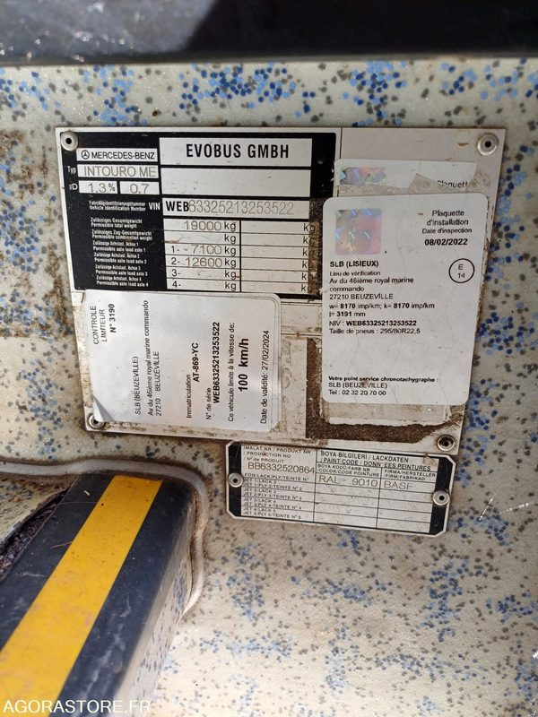 Schulbus CAR MERCEDES INTOURO 436244 kms 2010: das Bild 7