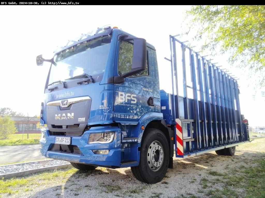 MAN TGM (TG3) 18.320 4x2 BL CH Glastransporter Hegla - Pritsche LKW, Autokran: das Bild 1 MAN TGM (TG3) 18.320 4x2 BL CH Glastransporter Hegla - Pritsche LKW, Autokran: das Bild 1
