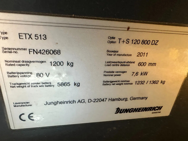 Niederhubwagen Jungheinrich ETX513, 5697 HOURS: das Bild 12