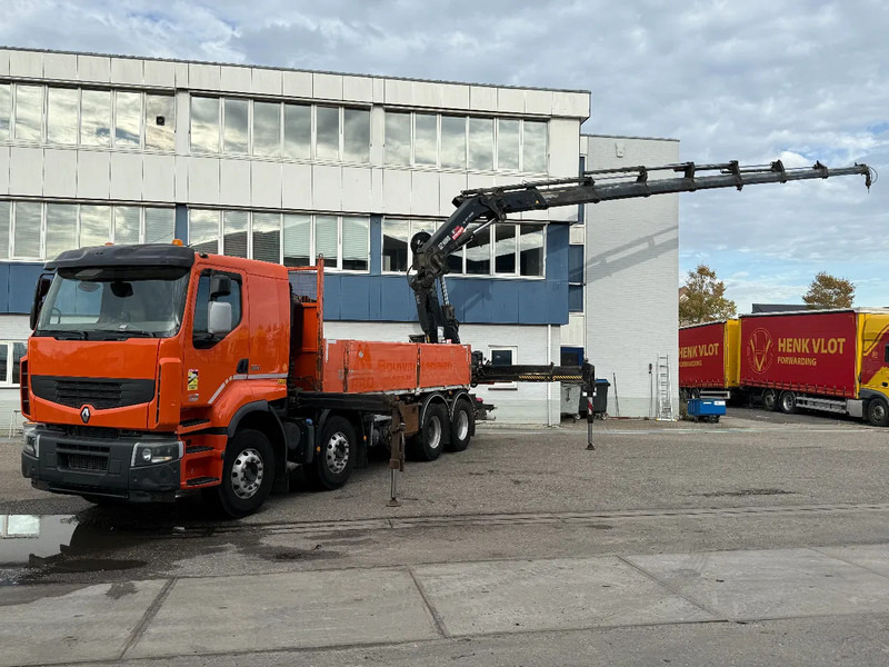 Renault Premium 430 8X4 EEV + HIAB 477 E-7 HIPRO + REMOTE - Pritsche LKW, Autokran: das Bild 1 Renault Premium 430 8X4 EEV + HIAB 477 E-7 HIPRO + REMOTE - Pritsche LKW, Autokran: das Bild 1