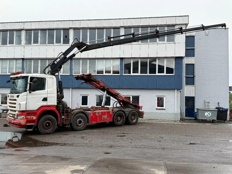 Scania R500 V8 8X4 + HIAB 220-5 + REMOTE + CABLELIFT - FULL STEEL SUSP. MANUAL GEAR. BIG AXLES - Seil Abrollkipper, Autokran: das Bild 2 Scania R500 V8 8X4 + HIAB 220-5 + REMOTE + CABLELIFT - FULL STEEL SUSP. MANUAL GEAR. BIG AXLES - Seil Abrollkipper, Autokran: das Bild 2