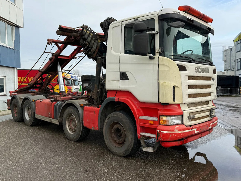 Seil Abrollkipper, Autokran Scania R500 V8 8X4 + HIAB 220-5 + REMOTE + CABLELIFT - FULL STEEL SUSP. MANUAL GEAR. BIG AXLES: das Bild 6 Seil Abrollkipper, Autokran Scania R500 V8 8X4 + HIAB 220-5 + REMOTE + CABLELIFT - FULL STEEL SUSP. MANUAL GEAR. BIG AXLES: das Bild 6