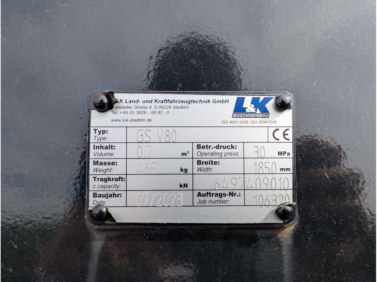 L&K LAND- UND KRAFTFAHRZEUGTECHNIK GMBH - GS V80 - 2023 - SHOVELS - Radlader: das Bild 2 L&K LAND- UND KRAFTFAHRZEUGTECHNIK GMBH - GS V80 - 2023 - SHOVELS - Radlader: das Bild 2