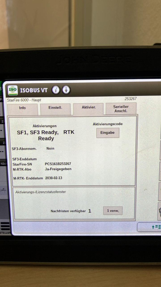 John Deere SF6000 SF3, M-RTK - Navigationssystem für Landmaschine: das Bild 5 John Deere SF6000 SF3, M-RTK - Navigationssystem für Landmaschine: das Bild 5