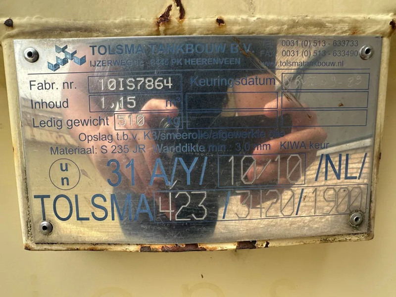 Tolsma Kiwa IBC 1150 liter Dieseltank Milieutank - Lagertank: das Bild 3 Tolsma Kiwa IBC 1150 liter Dieseltank Milieutank - Lagertank: das Bild 3