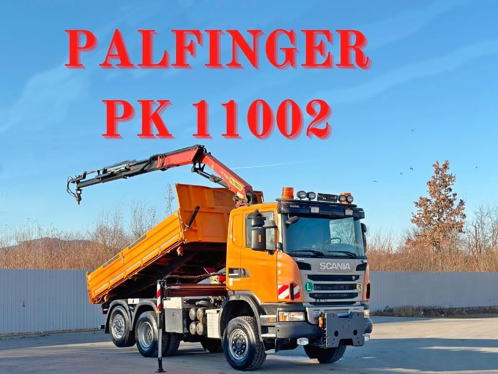 Scania G 360 * KIPPER 4,60m * PALFINGER PK 11002/ 6x4 - Autokran: das Bild 1 Scania G 360 * KIPPER 4,60m * PALFINGER PK 11002/ 6x4 - Autokran: das Bild 1