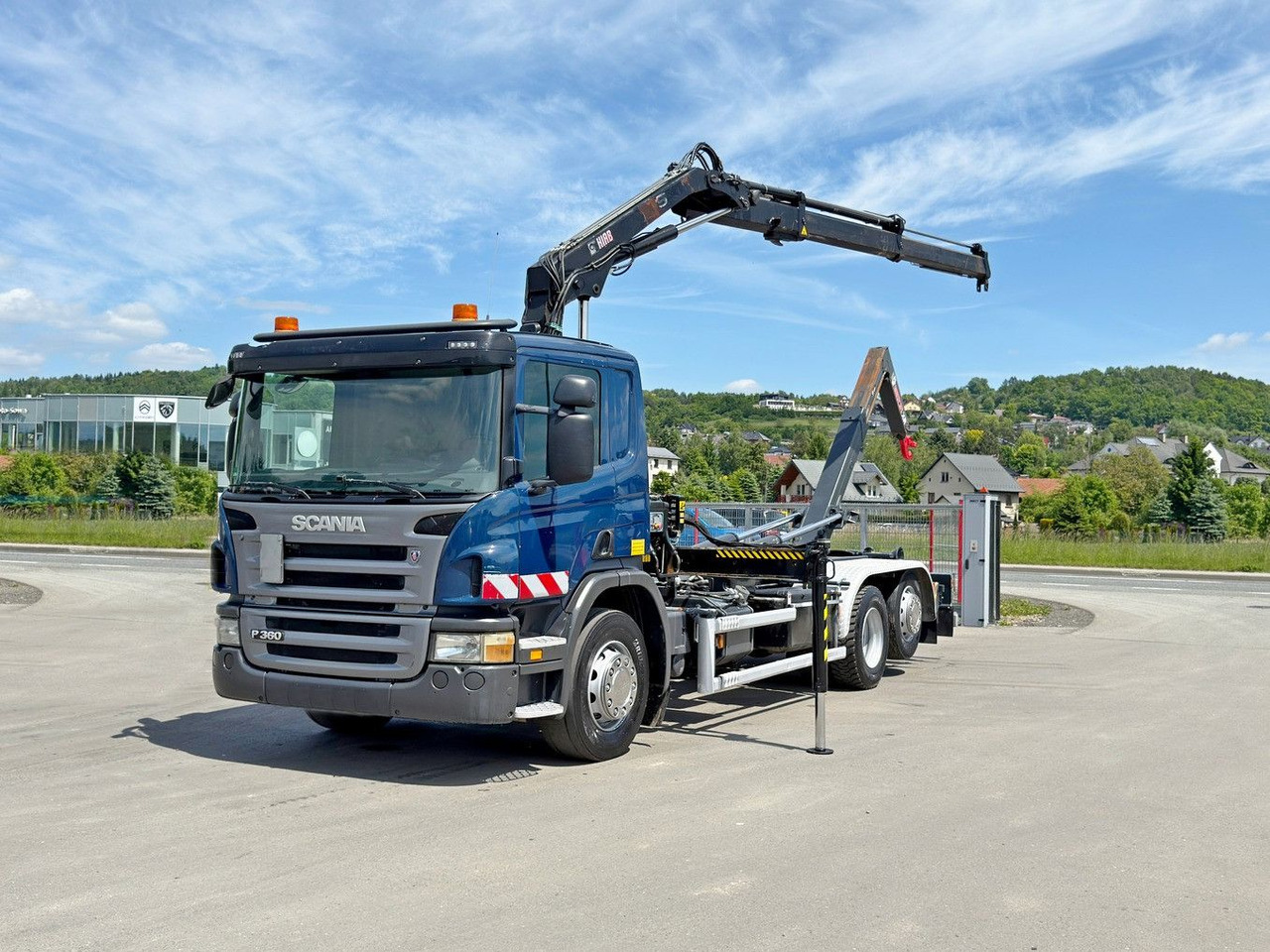Scania P 360 * ABROLLKIPPER * HIAB 111 BS -2 HIDUO/FUNK - Abrollkipper, Autokran: das Bild 2 Scania P 360 * ABROLLKIPPER * HIAB 111 BS -2 HIDUO/FUNK - Abrollkipper, Autokran: das Bild 2