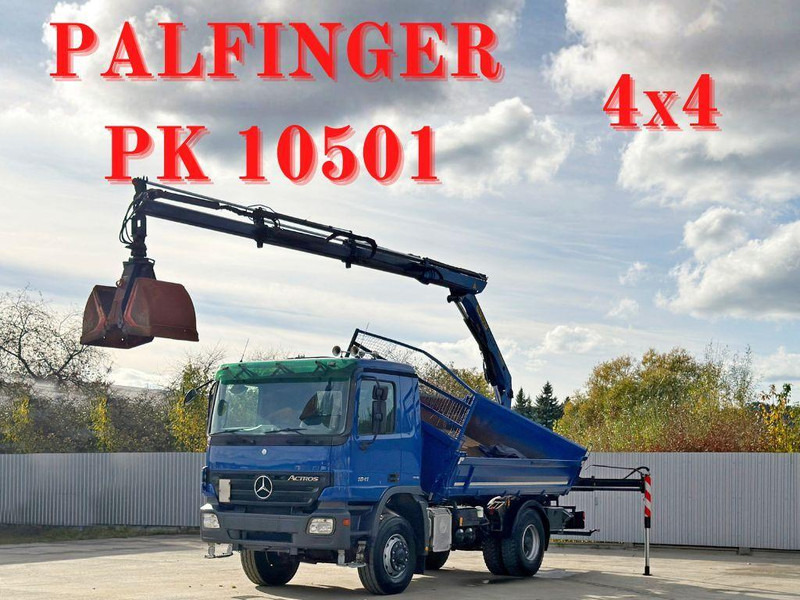 Mercedes-Benz ACTROS 1841 * PK 10501 + FUNK * TOP * 4x4 - Kipper, Autokran: das Bild 1 Mercedes-Benz ACTROS 1841 * PK 10501 + FUNK * TOP * 4x4 - Kipper, Autokran: das Bild 1
