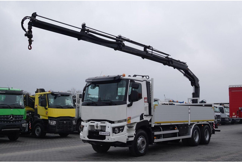 Renault C 380 / 6x4 / SKRZYNIOWY 6,6 m / + HDS HIAB 188 x-hiduo wysów: 1 - Pritsche LKW, Autokran: das Bild 2 Renault C 380 / 6x4 / SKRZYNIOWY 6,6 m / + HDS HIAB 188 x-hiduo wysów: 1 - Pritsche LKW, Autokran: das Bild 2