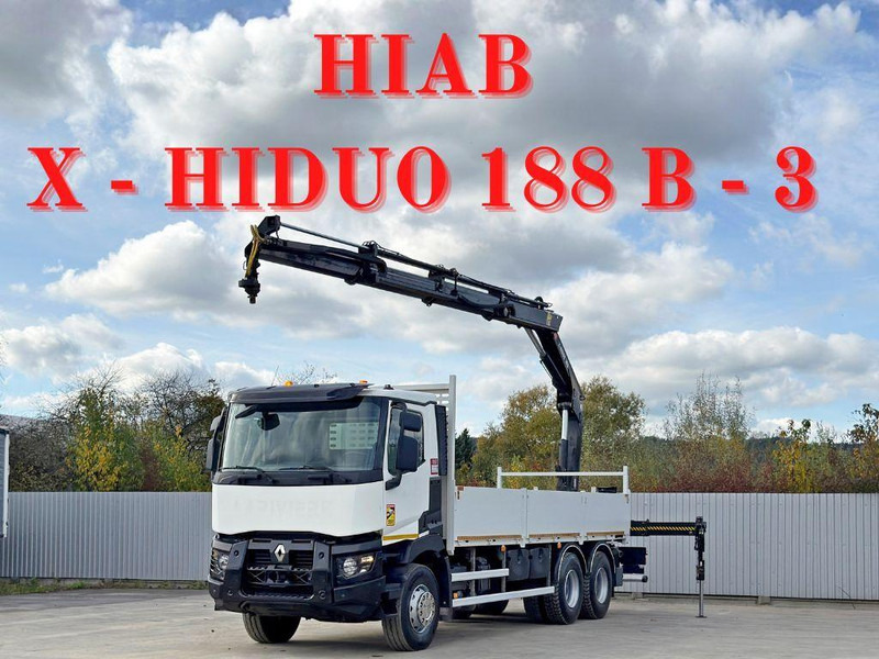 Renault C 380* HIAB X-HIDUO 188 B-3/FUNK*6x4 - Pritsche LKW, Autokran: das Bild 1 Renault C 380* HIAB X-HIDUO 188 B-3/FUNK*6x4 - Pritsche LKW, Autokran: das Bild 1