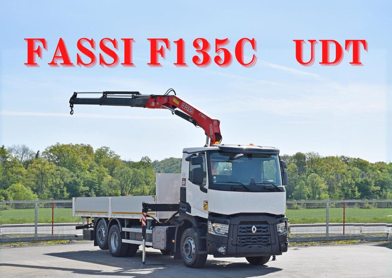 Renault C 380 - Pritsche LKW, Autokran: das Bild 1 Renault C 380 - Pritsche LKW, Autokran: das Bild 1