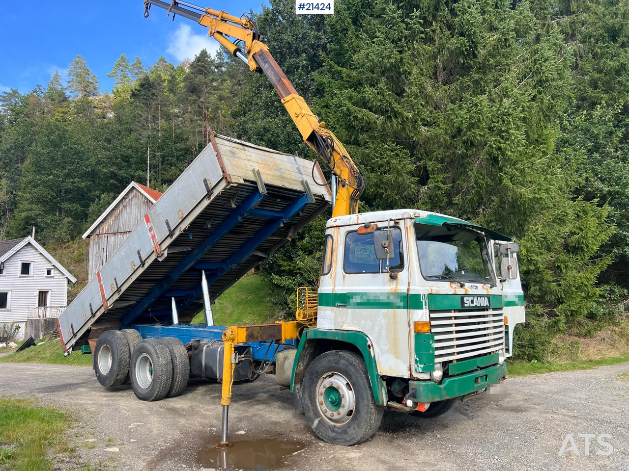Scania LB 81 6x2 Kranbil m/ 10t/m kran og tipp Rep.Objekt - Autokran: das Bild 1 Scania LB 81 6x2 Kranbil m/ 10t/m kran og tipp Rep.Objekt - Autokran: das Bild 1