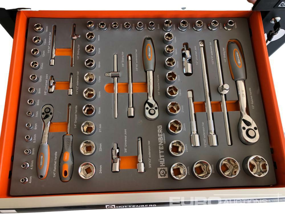 Unused Hüttenberg Tool Trolley, 6 Drawers with Tools - Werkstattgerät: das Bild 3 Unused Hüttenberg Tool Trolley, 6 Drawers with Tools - Werkstattgerät: das Bild 3