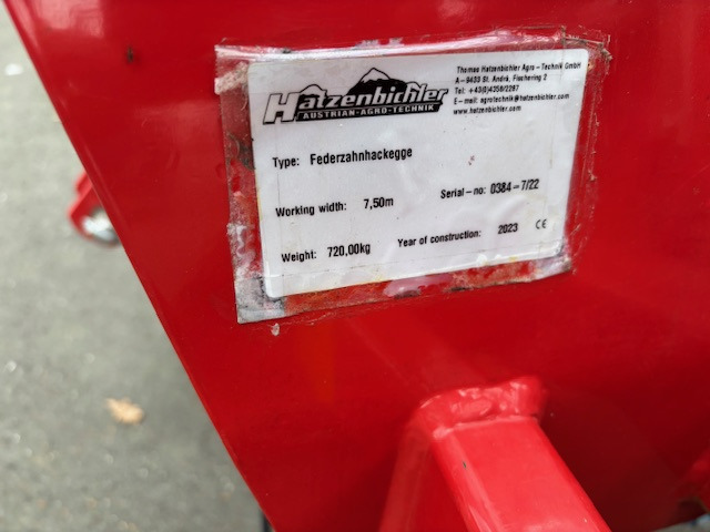 Hatzenbichler Federzahnhackegge 750 - Technik für Bodenbearbeitung: das Bild 2 Hatzenbichler Federzahnhackegge 750 - Technik für Bodenbearbeitung: das Bild 2