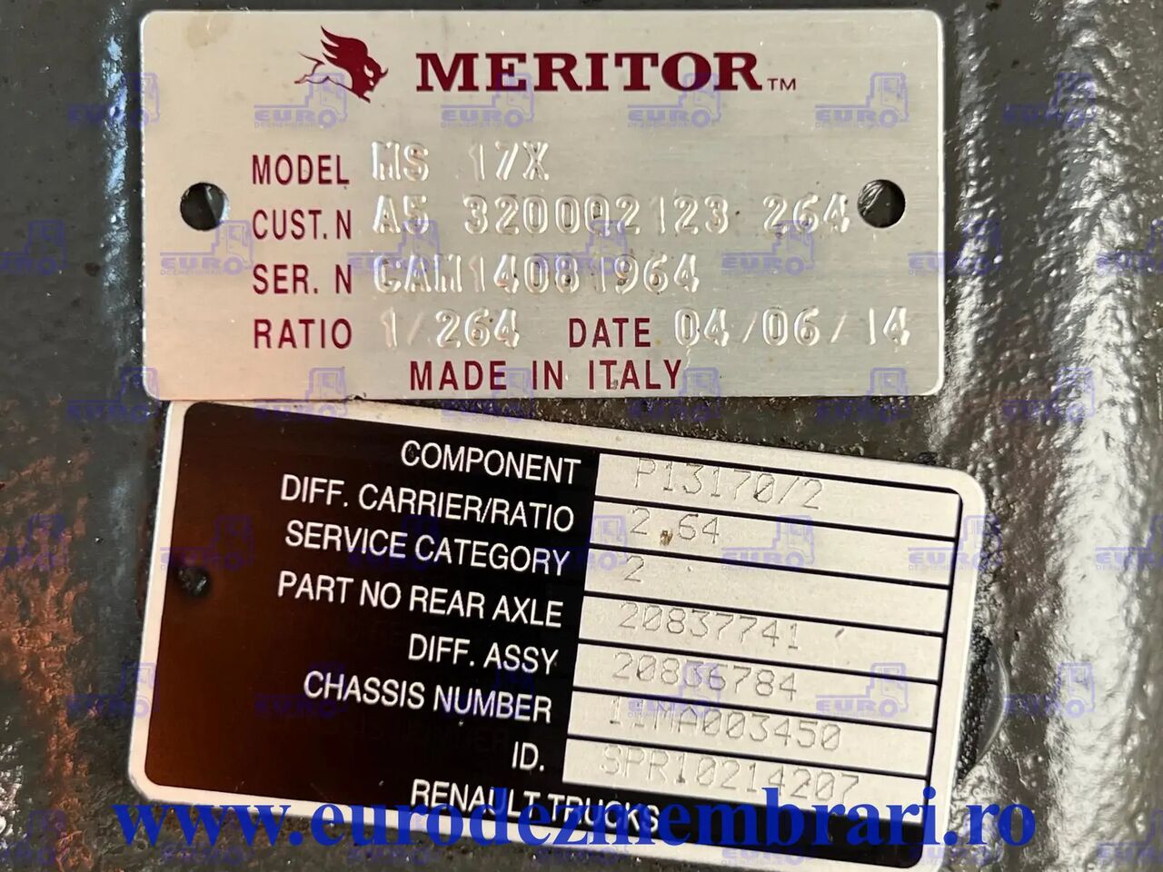 DIFERENTIAL RENAULT MS17X R=2.64 - Differenzial Getriebe für LKW: das Bild 3 DIFERENTIAL RENAULT MS17X R=2.64 - Differenzial Getriebe für LKW: das Bild 3