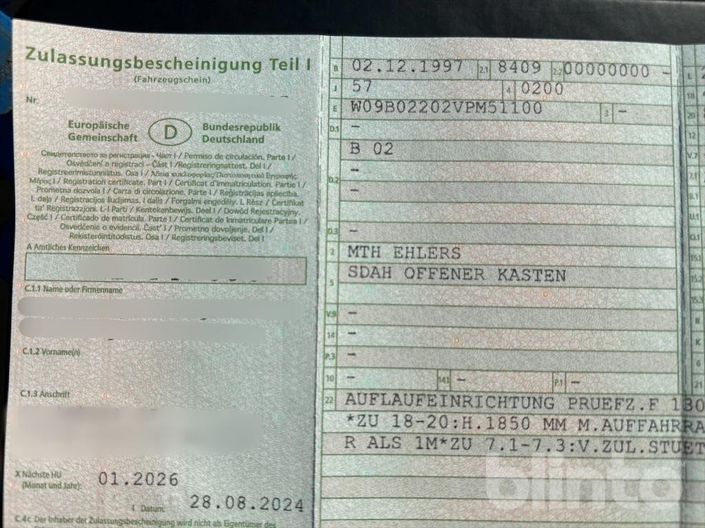 MTH Ehlers B02 2000kg (1997) - Tieflader Anhänger: das Bild 5 MTH Ehlers B02 2000kg (1997) - Tieflader Anhänger: das Bild 5